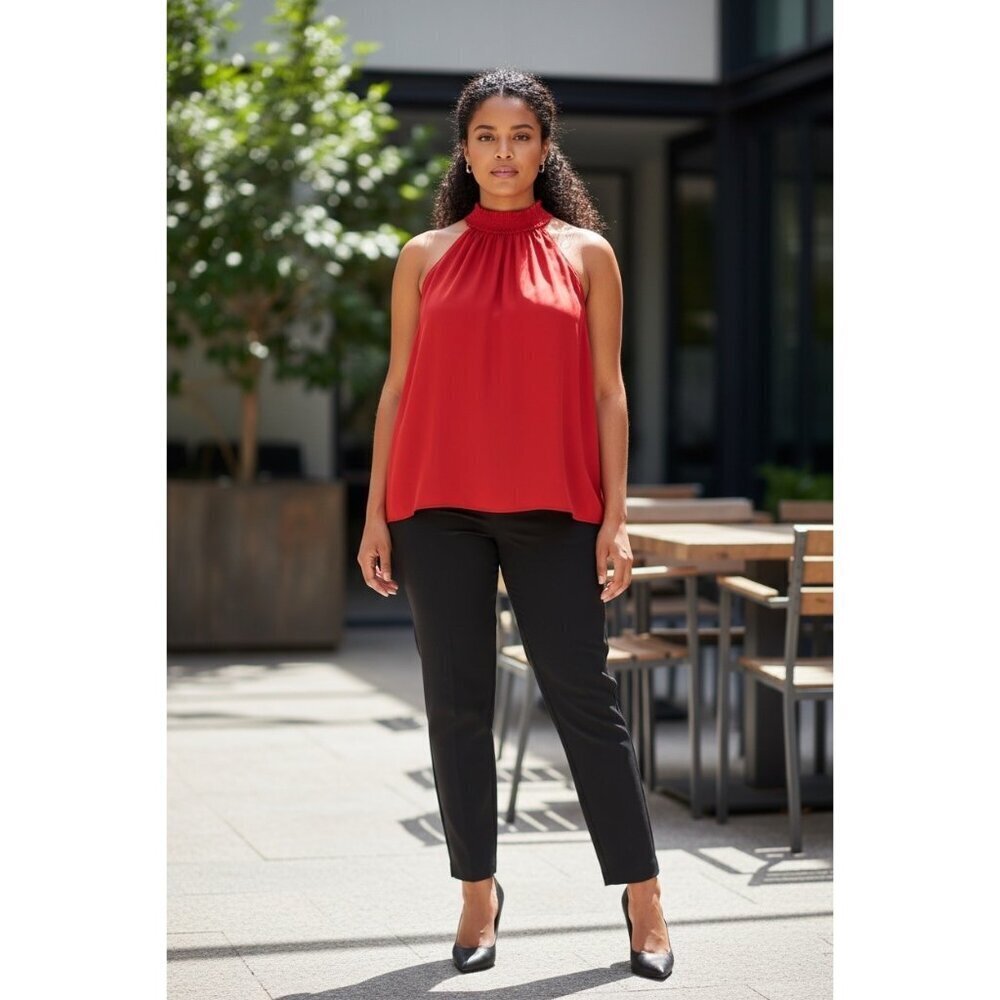 Loft Women's Cherry Red Sleeveless Casual Top
